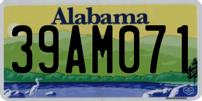 AL license plate 39AM071