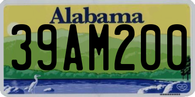 AL license plate 39AM200