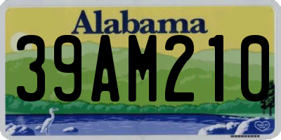 AL license plate 39AM210
