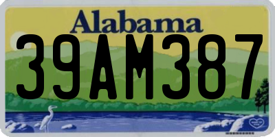 AL license plate 39AM387