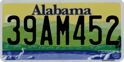 AL license plate 39AM452