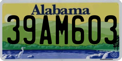 AL license plate 39AM603