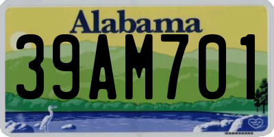 AL license plate 39AM701