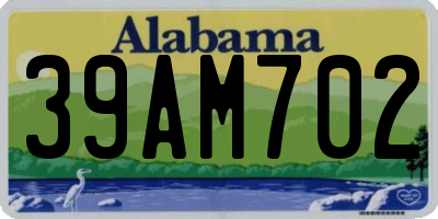 AL license plate 39AM702