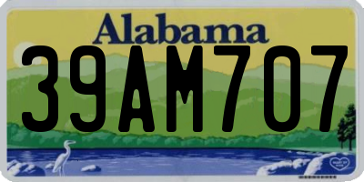 AL license plate 39AM707
