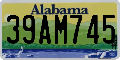 AL license plate 39AM745
