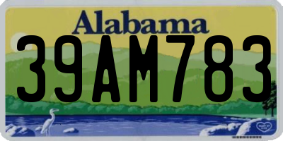 AL license plate 39AM783