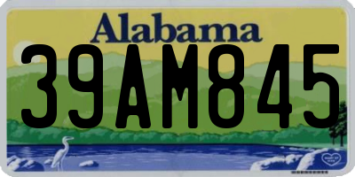 AL license plate 39AM845