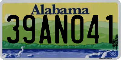 AL license plate 39AN041