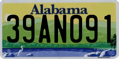 AL license plate 39AN091