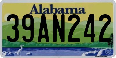 AL license plate 39AN242