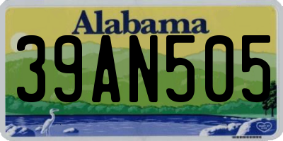 AL license plate 39AN505
