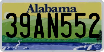 AL license plate 39AN552