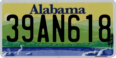 AL license plate 39AN618