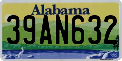 AL license plate 39AN632