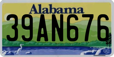 AL license plate 39AN676