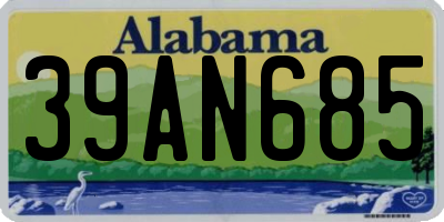 AL license plate 39AN685