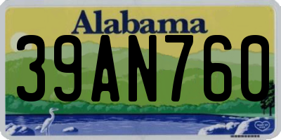 AL license plate 39AN760