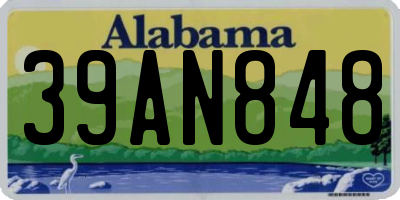 AL license plate 39AN848