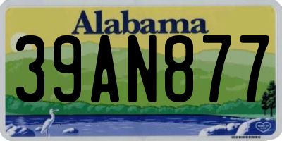 AL license plate 39AN877
