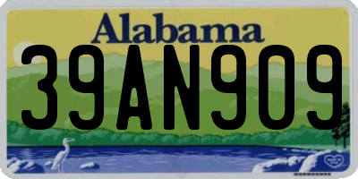 AL license plate 39AN909