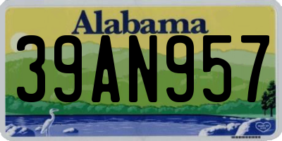 AL license plate 39AN957