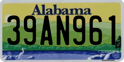 AL license plate 39AN961