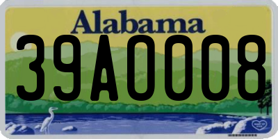 AL license plate 39AO008