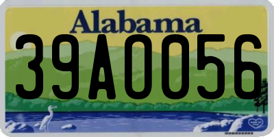 AL license plate 39AO056