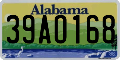 AL license plate 39AO168