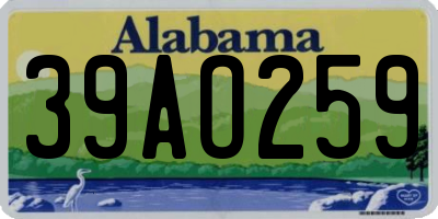 AL license plate 39AO259