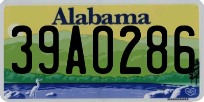 AL license plate 39AO286