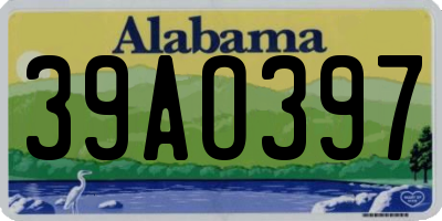 AL license plate 39AO397