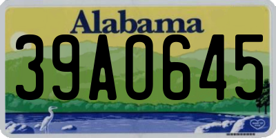 AL license plate 39AO645