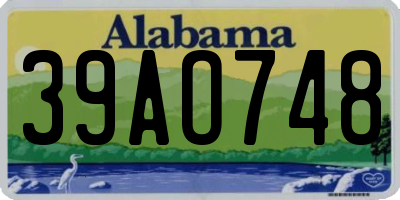 AL license plate 39AO748