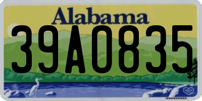 AL license plate 39AO835