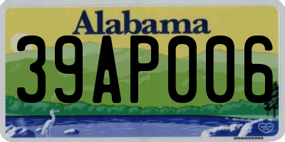 AL license plate 39AP006