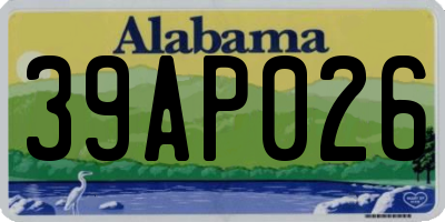 AL license plate 39AP026