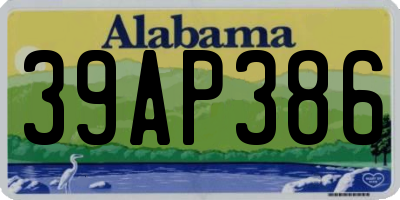 AL license plate 39AP386