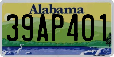 AL license plate 39AP401
