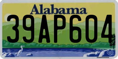 AL license plate 39AP604