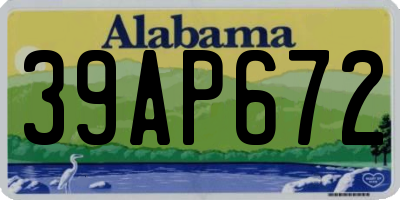 AL license plate 39AP672