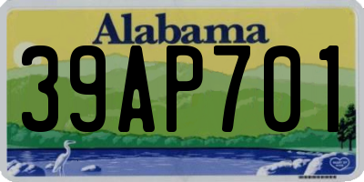 AL license plate 39AP701