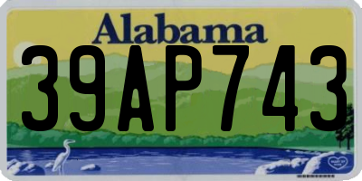 AL license plate 39AP743