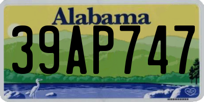 AL license plate 39AP747