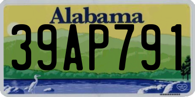 AL license plate 39AP791
