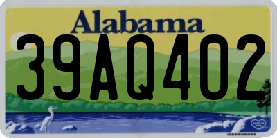 AL license plate 39AQ402