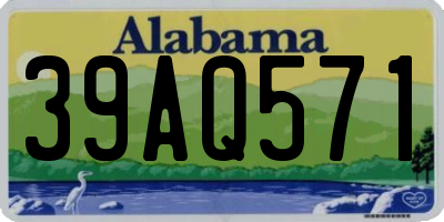 AL license plate 39AQ571