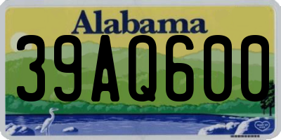 AL license plate 39AQ600