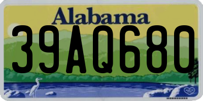 AL license plate 39AQ680